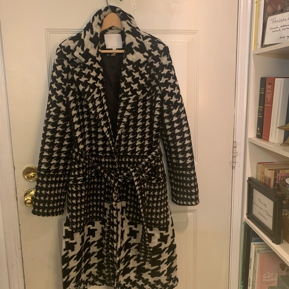 SOLD——Anthropologie Black and White Houndstooth Women’s Sweater Coat - Picture 11 of 12